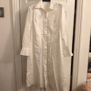 *NWT* poplin white shirt dress